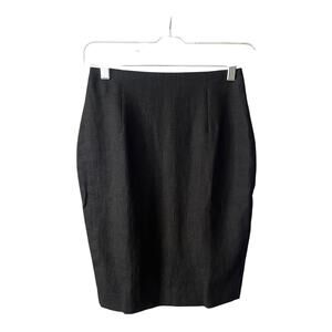 Linen Handmade Studio Black Skirt Size 2